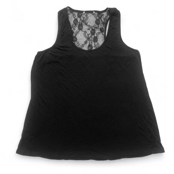 Black Lace Back Tank - Picture 2 of 4